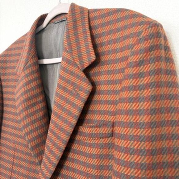 Gianfranco Ferre Cashmere Wool Blazer Houndstooth Italy Stanley Korshak 40 - Picture 2 of 11